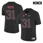 NCAA Women's Alabama Crimson Tide #31 Bryce Musso Stitched College 2018 Nike Authentic Black Football Jersey TA17J68YK